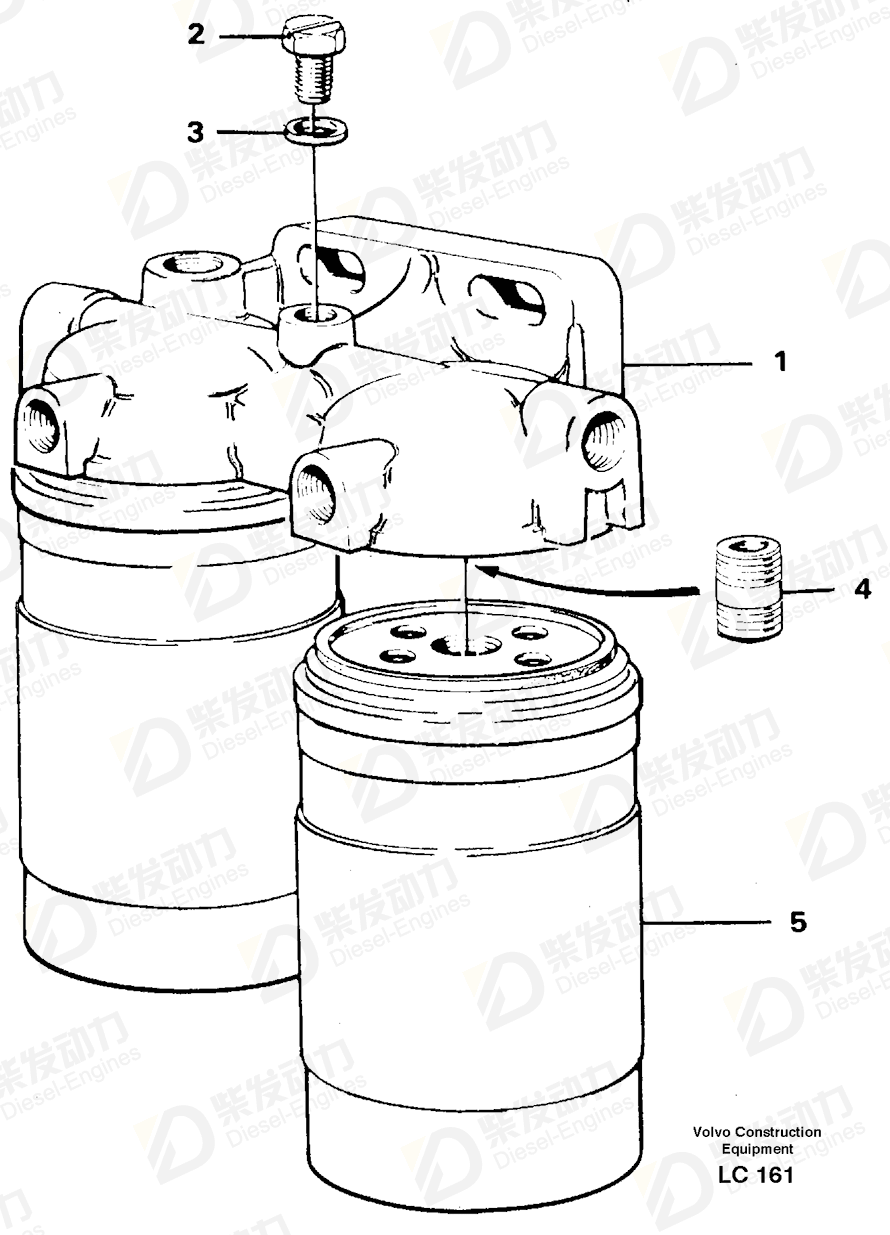 VOLVO Filter housing 8194541 Drawing VOLVO Filter housing 8194541 Drawing
