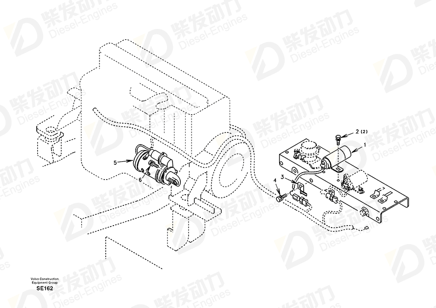 VOLVO Starter Motor SA135161 Drawing