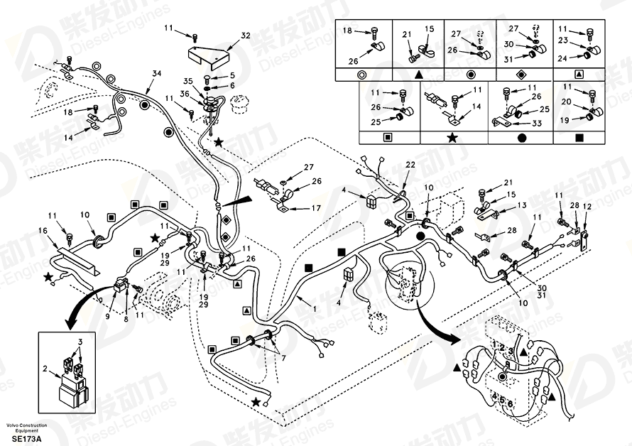 VOLVO Wire harness 14507393 Drawing
