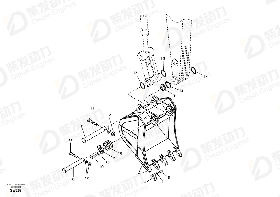 VOLVO Bucket cover 14503632 Drawing
