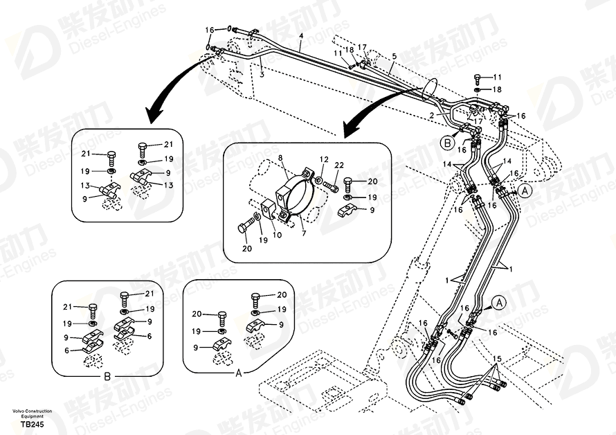 VOLVO Clamp 14505765 Drawing