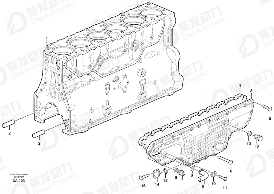 VOLVO Cover 8170596 Drawing