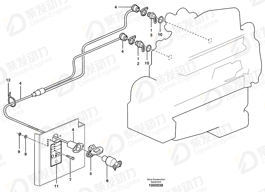 VOLVO Heater 11078231 Drawing