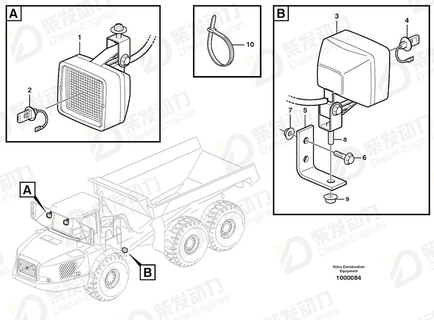 VOLVO Cable harness 11120870 Drawing