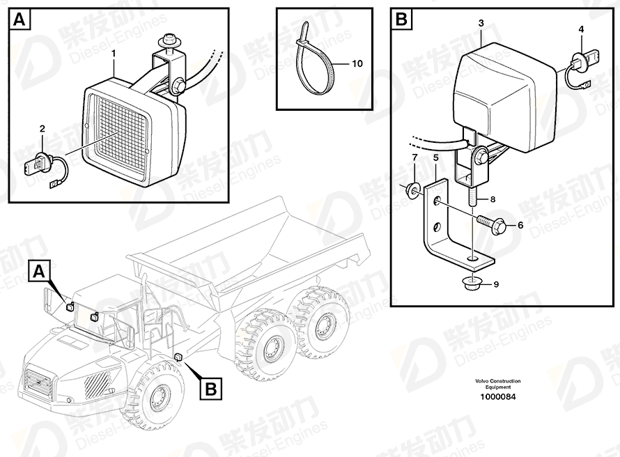 VOLVO Cable harness 11120870 Drawing VOLVO Cable harness 11120870 Drawing