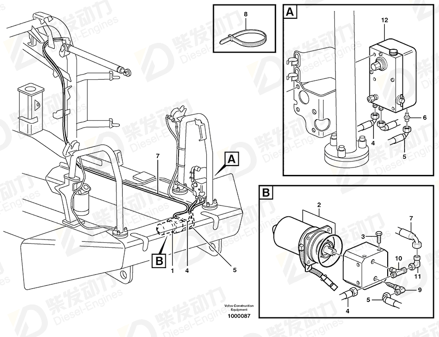 VOLVO Electro-hydraulic pump 3171648 Drawing