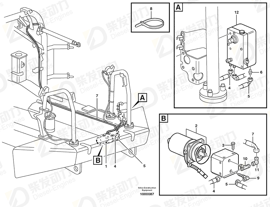 VOLVO Hose 11191632 Drawing