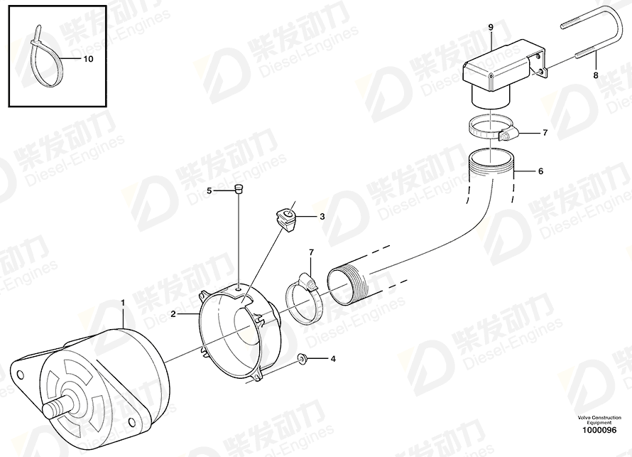 VOLVO Hose 11121108 Drawing