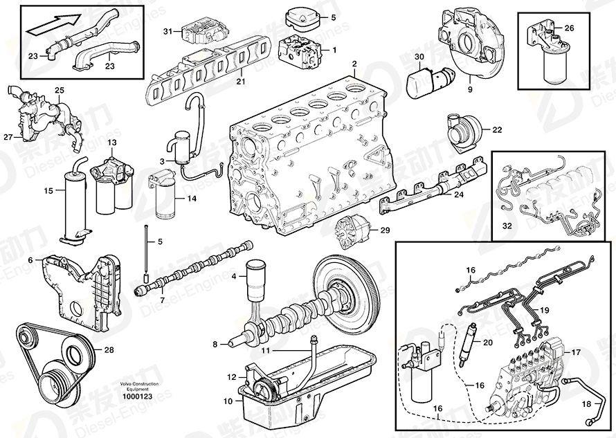 VOLVO Engine 8188154 Drawing