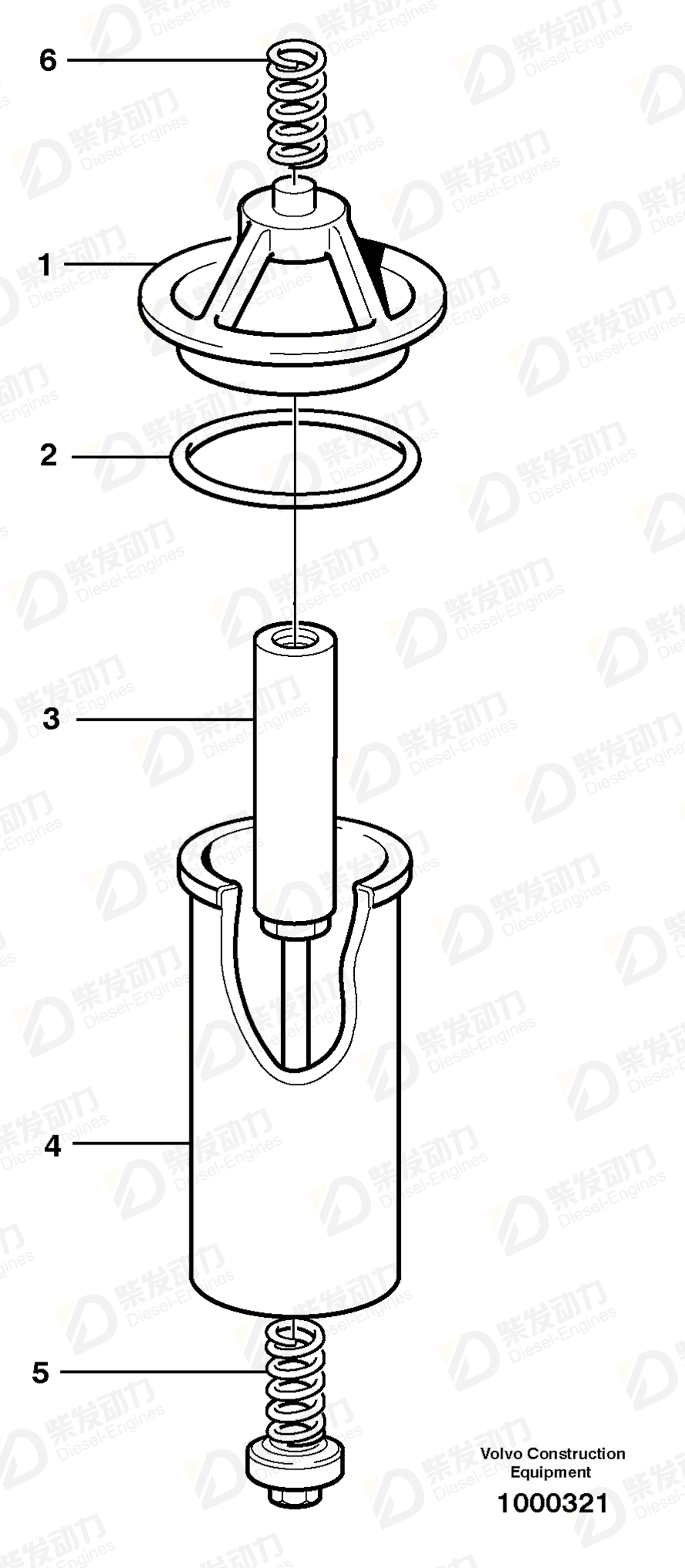 VOLVO Filter insert 11119885 Drawing VOLVO Filter insert 11119885 Drawing