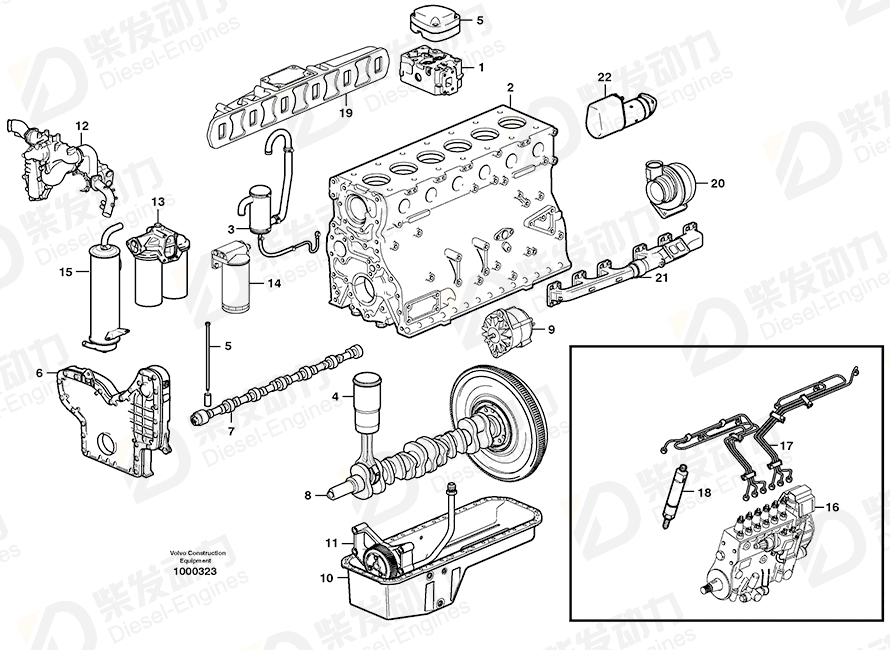 VOLVO Engine 15004185 Drawing