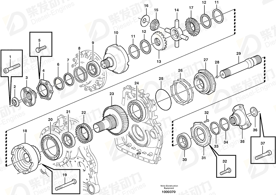 VOLVO Companion flange 11145300 Drawing