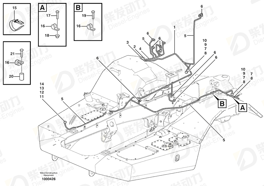 VOLVO Cable harness 11119102 Drawing VOLVO Cable harness 11119102 Drawing