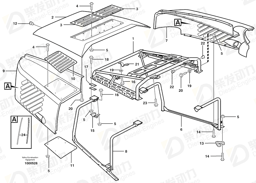 VOLVO Sealing strip 11120548 Drawing VOLVO Sealing strip 11120548 Drawing