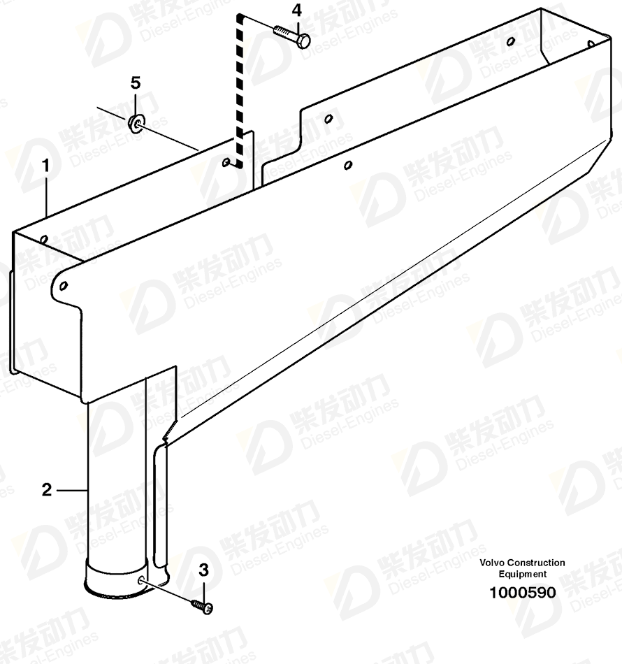 VOLVO Cross recessed screw 966705 Drawing VOLVO Cross recessed screw 966705 Drawing