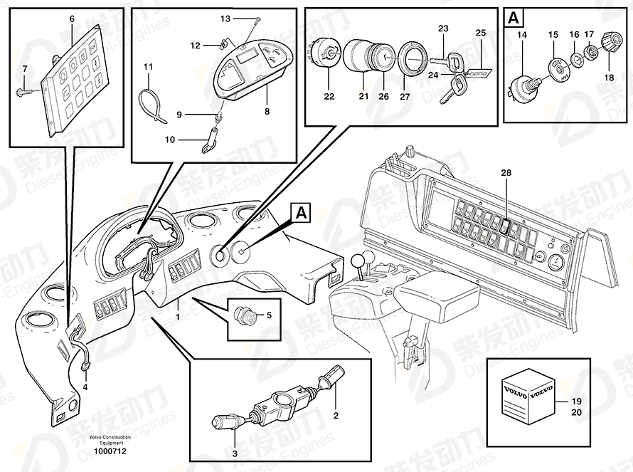 VOLVO Key strip 1272253 Drawing