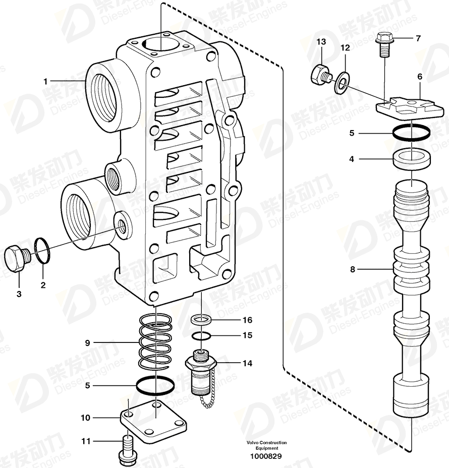 VOLVO Valve 11145156 Drawing