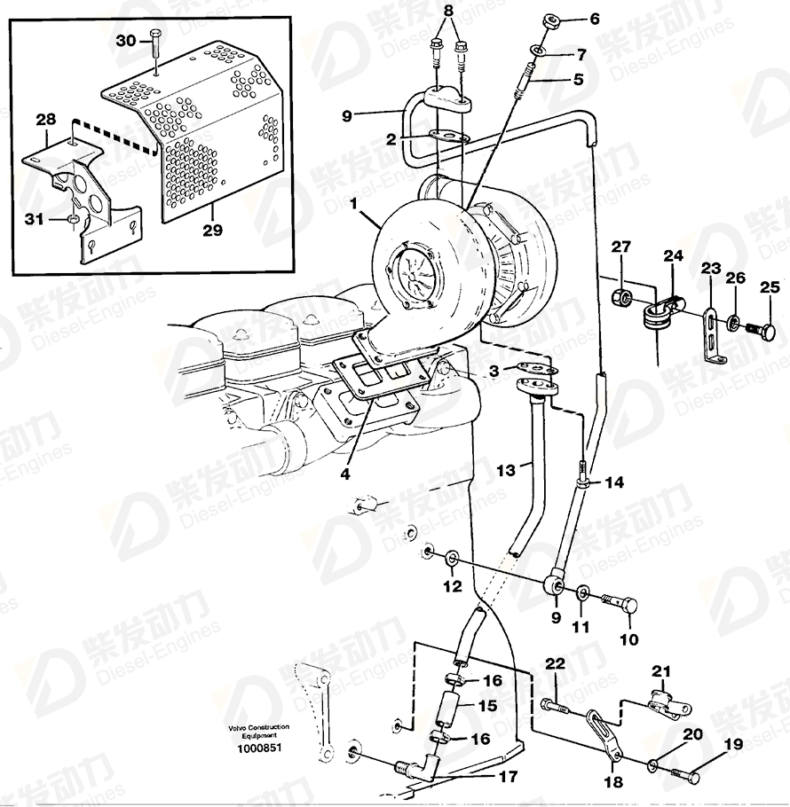 VOLVO Protecting plate 11059900 Drawing