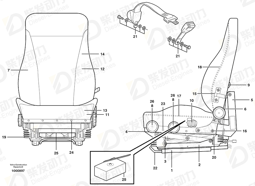 VOLVO Bearing bolt 11711593 Drawing