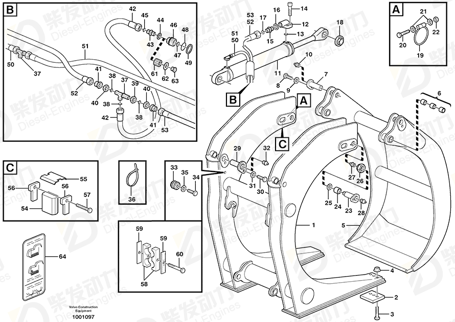 VOLVO Reduction nipple 13933946 Drawing