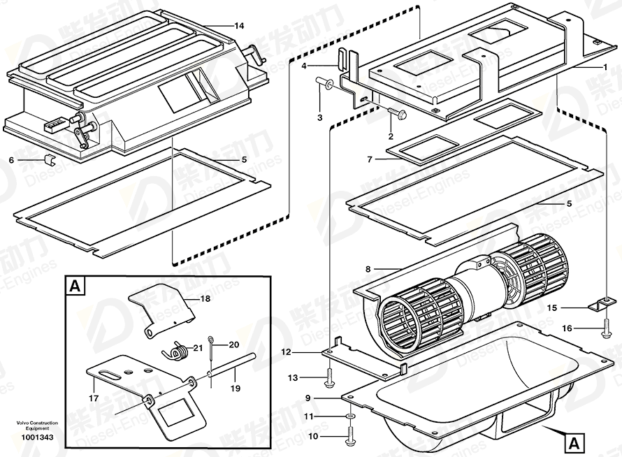 VOLVO Mounting plate 15046934 Drawing