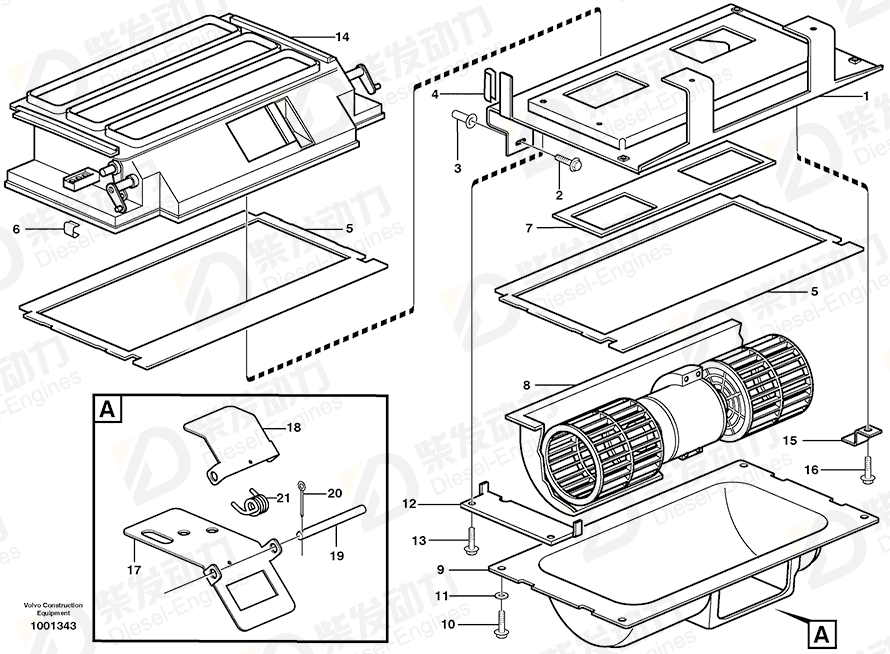 VOLVO Mounting plate 11193407 Drawing VOLVO Mounting plate 11193407 Drawing