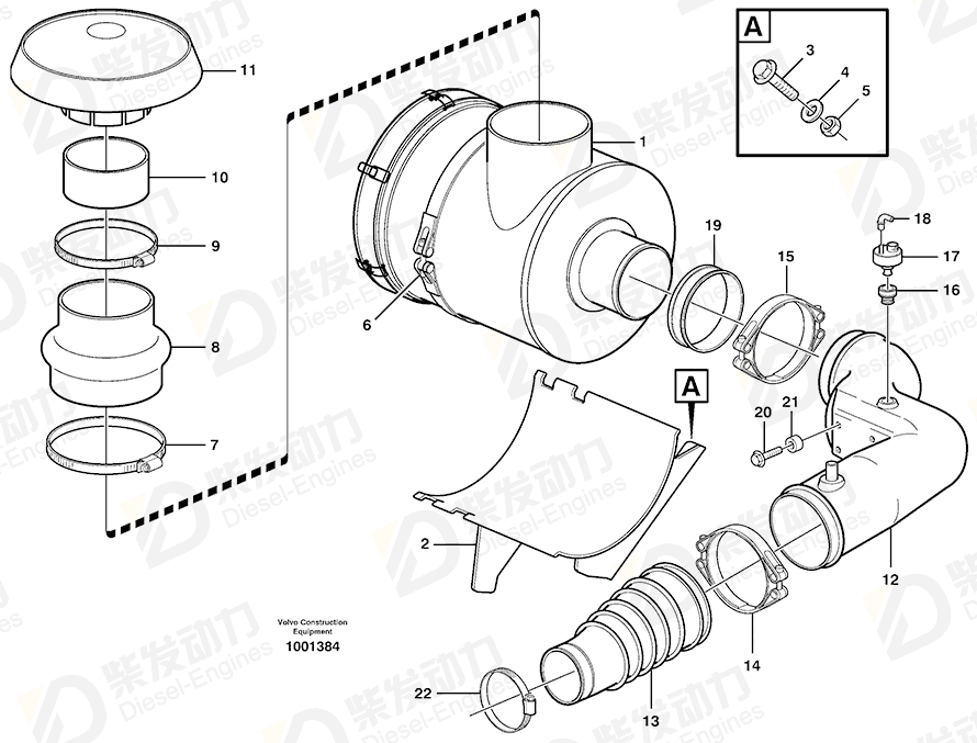 VOLVO Inlet manifold 11192587 Drawing