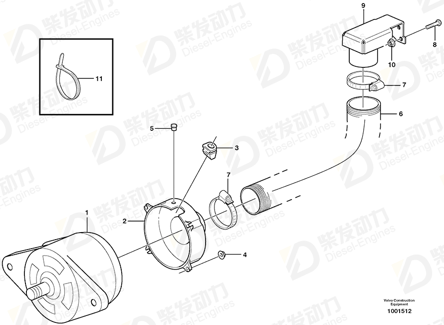 VOLVO Filter 11120810 Drawing