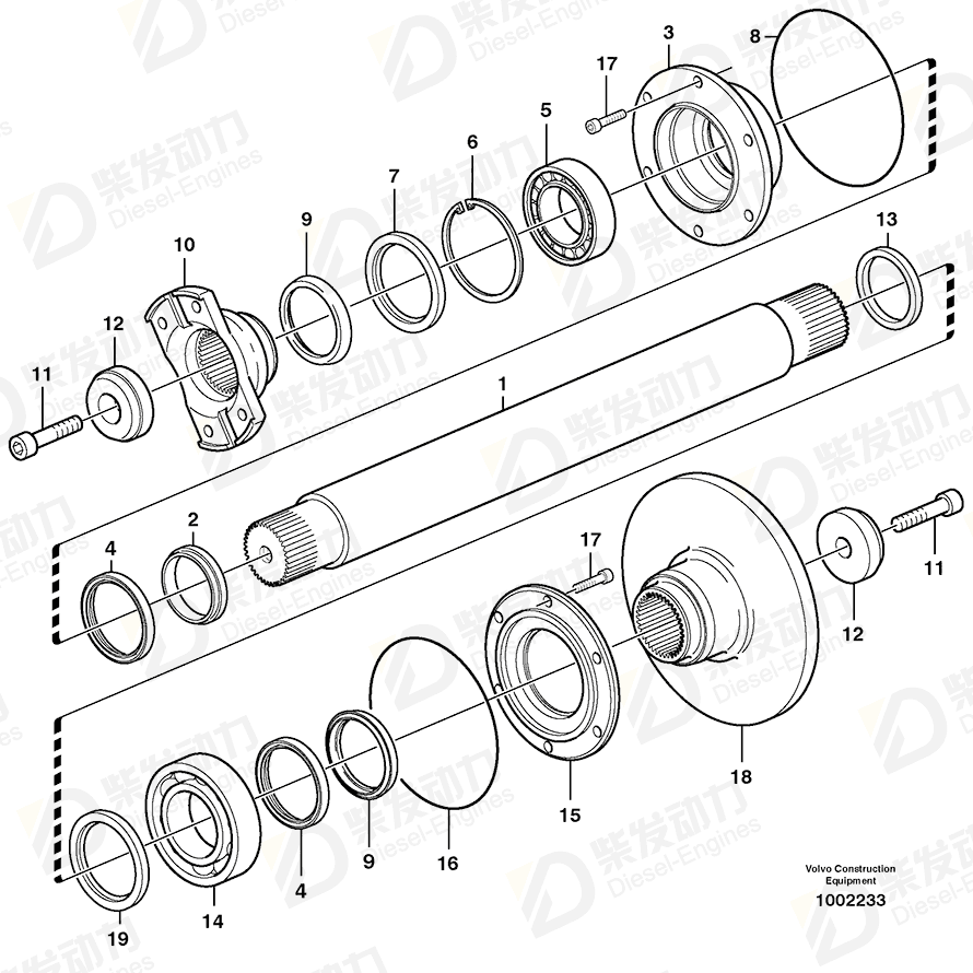 VOLVO Spacer ring 11194360 Drawing VOLVO Spacer ring 11194360 Drawing