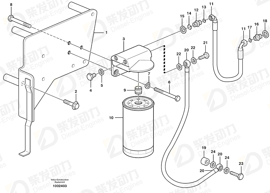 VOLVO Spacer sleeve 1678297 Drawing