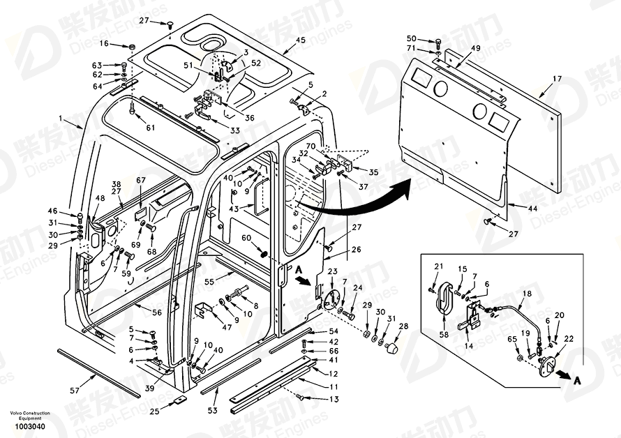 VOLVO Cross recessed screw SA9021-10502 Drawing