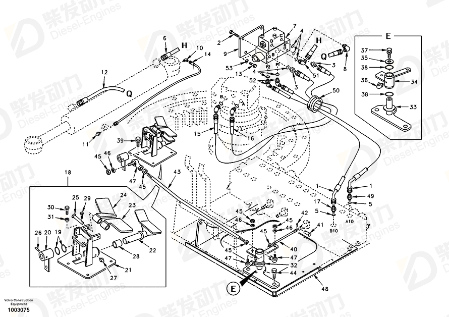 VOLVO Hose assembly SA9451-03708 Drawing