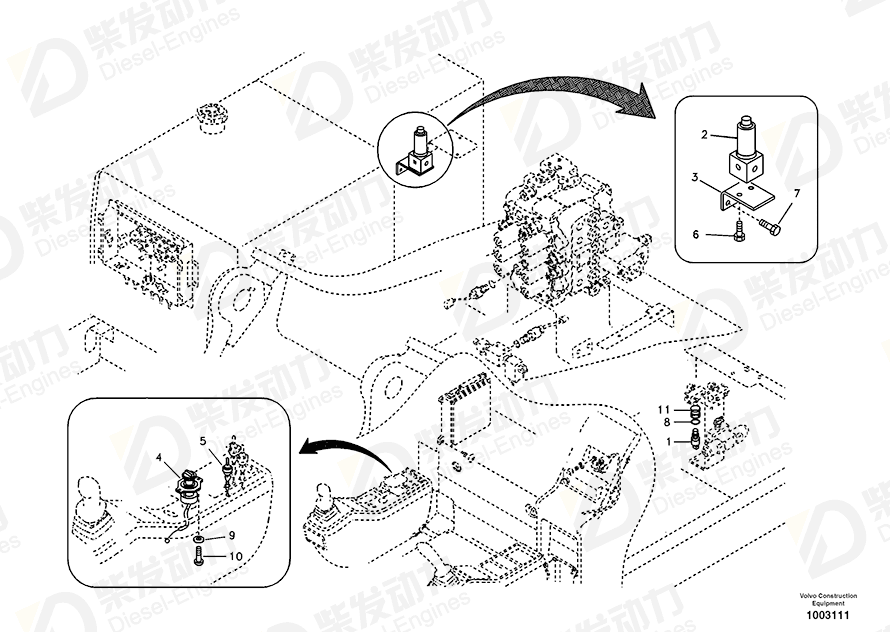 VOLVO Selector Bar 14528505 Drawing