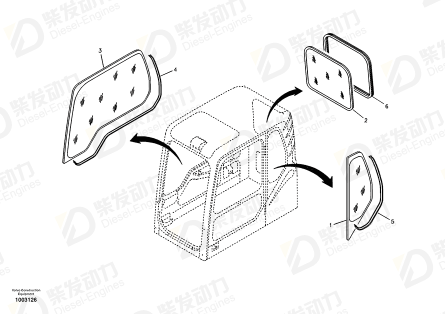 VOLVO Weatherstrip 14880318 Drawing