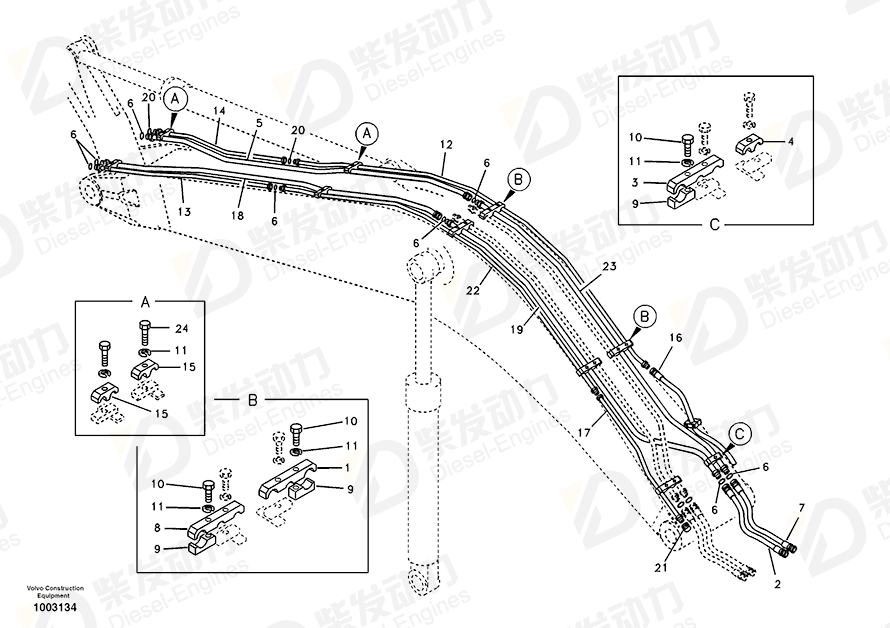 VOLVO Clamping Band 14502732 Drawing