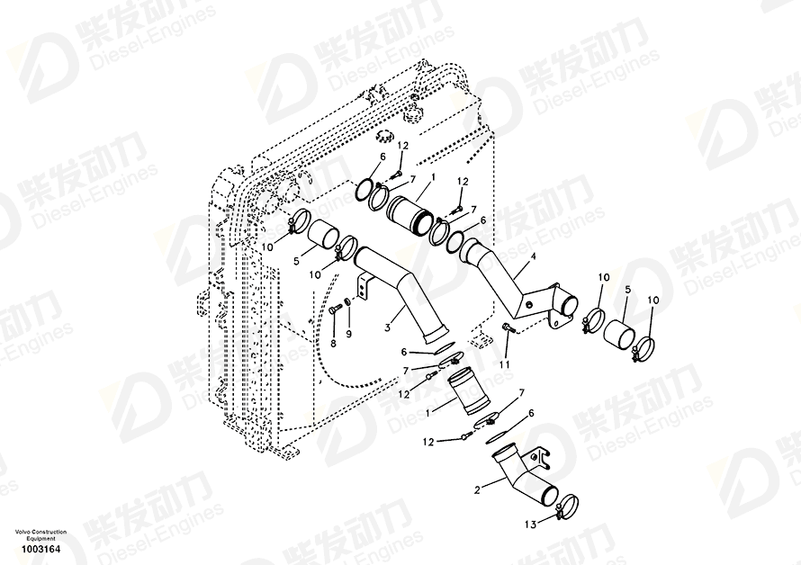 VOLVO CLAMPING BAND SA9313-10325 Drawing