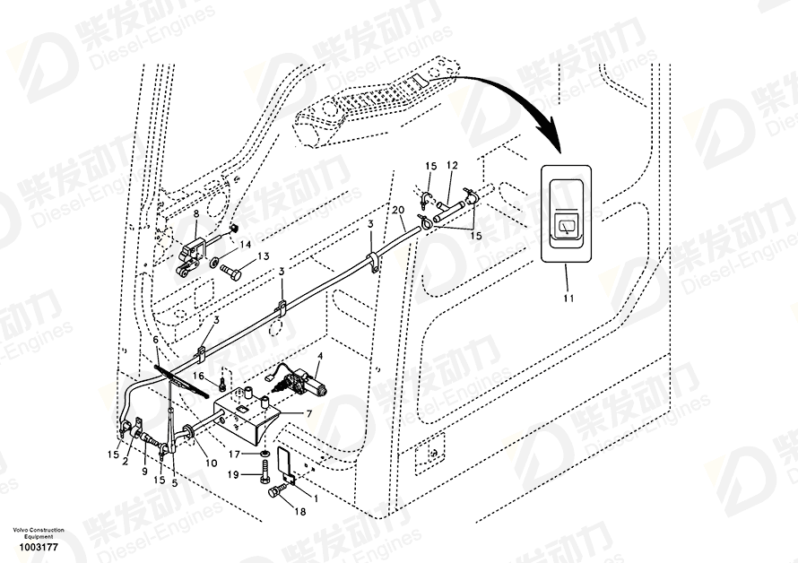 VOLVO Clip 14500291 Drawing