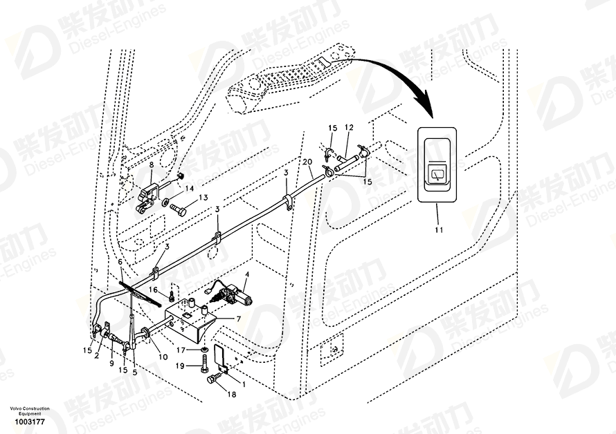 VOLVO Bracket 14508634 Drawing