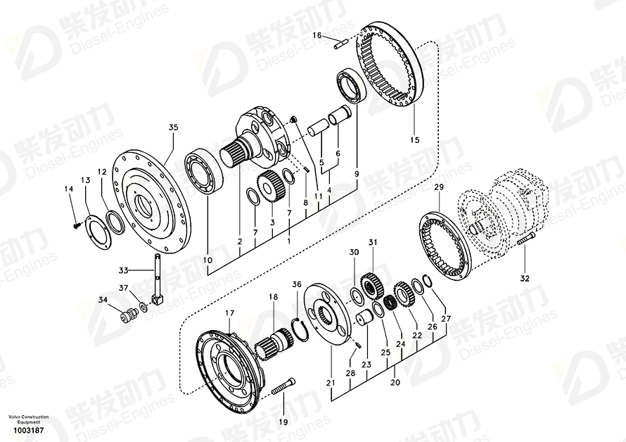 VOLVO Bushing SA7118-34260 Drawing