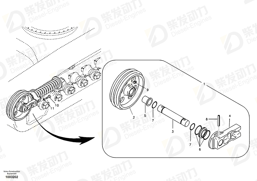 VOLVO Idler 14532384 Drawing