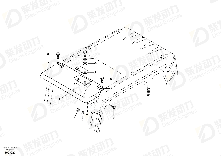 VOLVO Clamping plate 14509483 Drawing