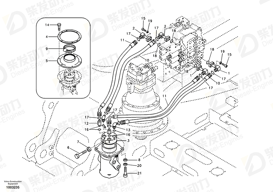 VOLVO Pipe SA1142-03110 Drawing VOLVO Pipe SA1142-03110 Drawing