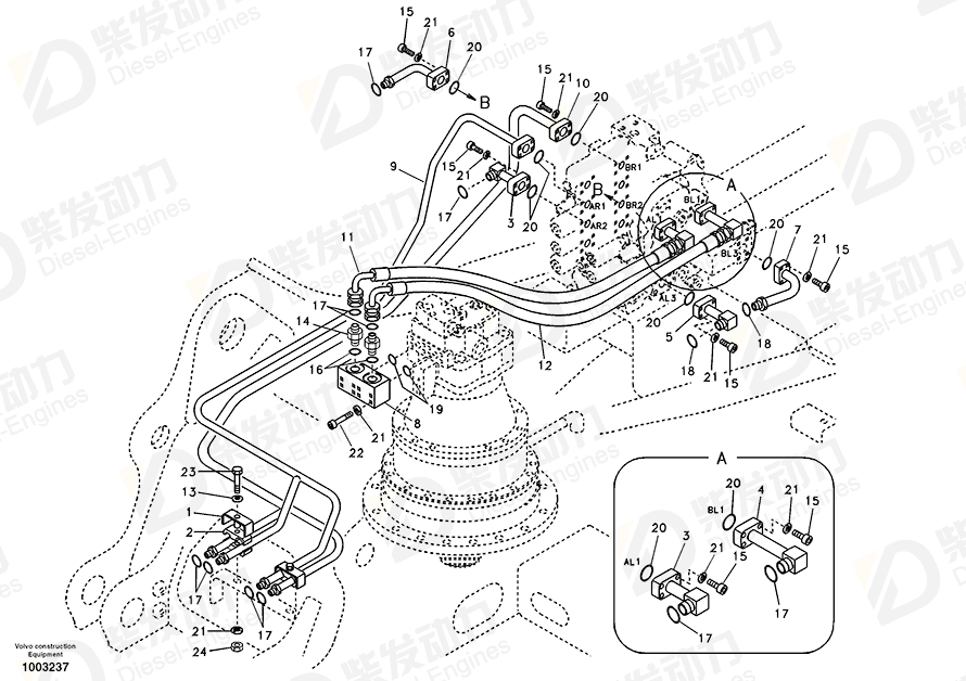 VOLVO Pipe SA1142-03130 Drawing VOLVO Pipe SA1142-03130 Drawing