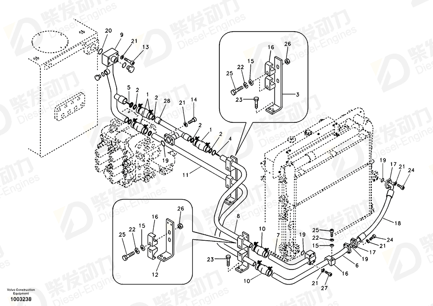 VOLVO Flange SA9425-51051 Drawing