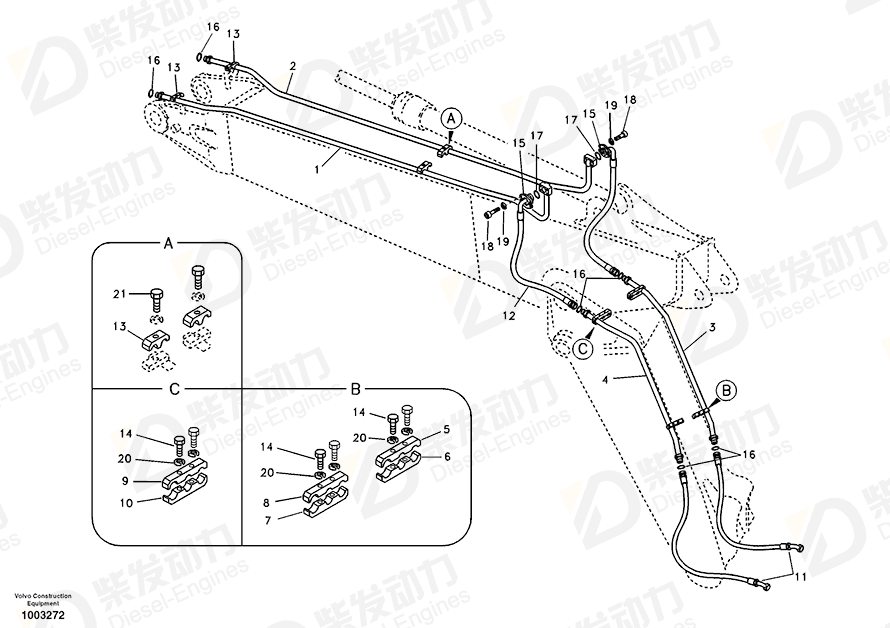 VOLVO PIPE SA1174-54360 Drawing