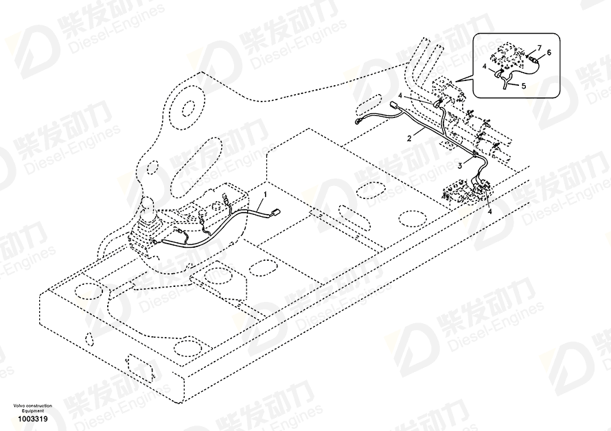 VOLVO Cable harness 14518140 Drawing