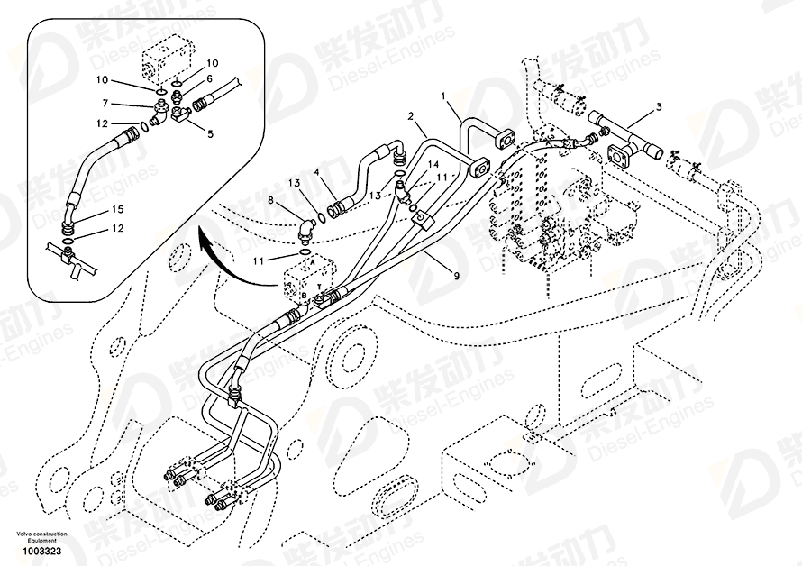 VOLVO Pipe 14518203 Drawing