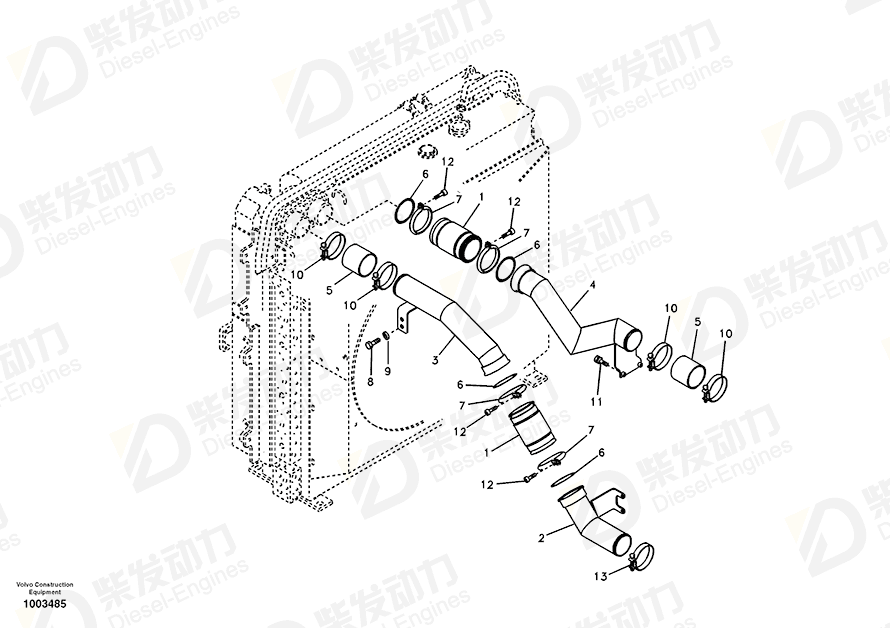 VOLVO Pipe 14509633 Drawing