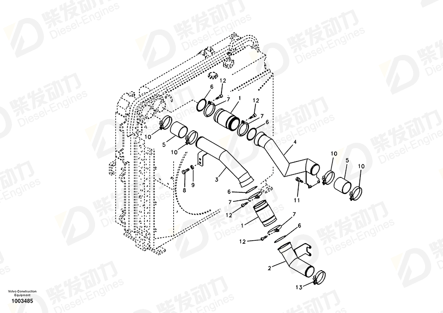 VOLVO Pipe 14517157 Drawing