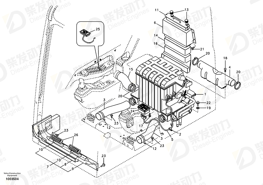 VOLVO Hose 14505516 Drawing